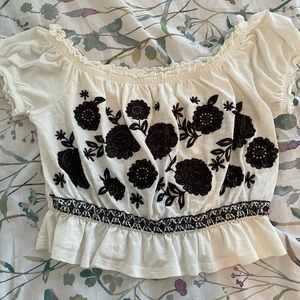 AEO peasant crop top